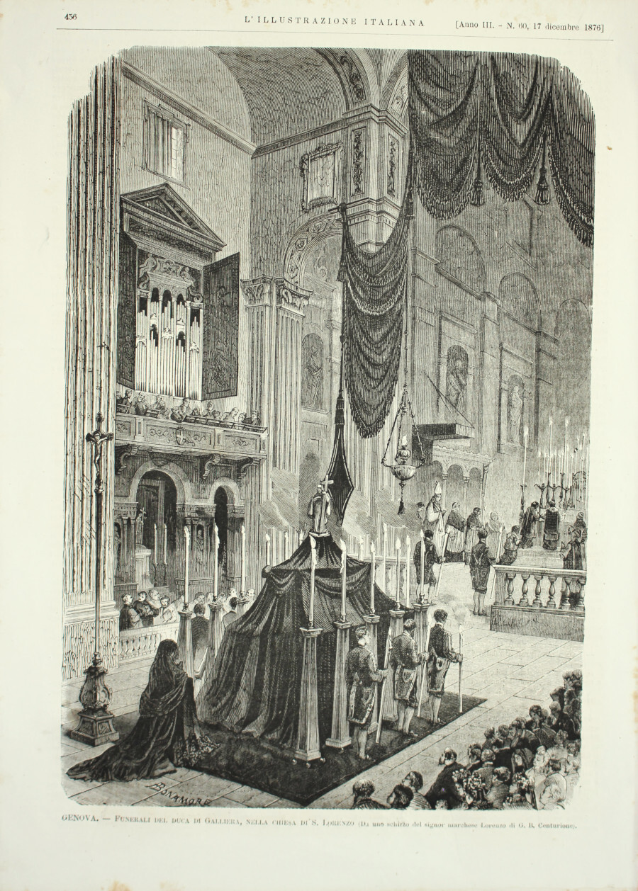 Genova. Funerali del duca di Galliera, nella chiesa di S. …