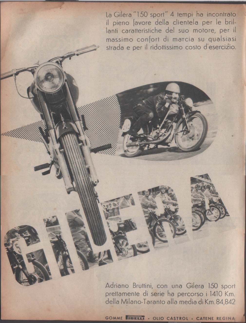 Gilera 150 sport. Rivista 1952