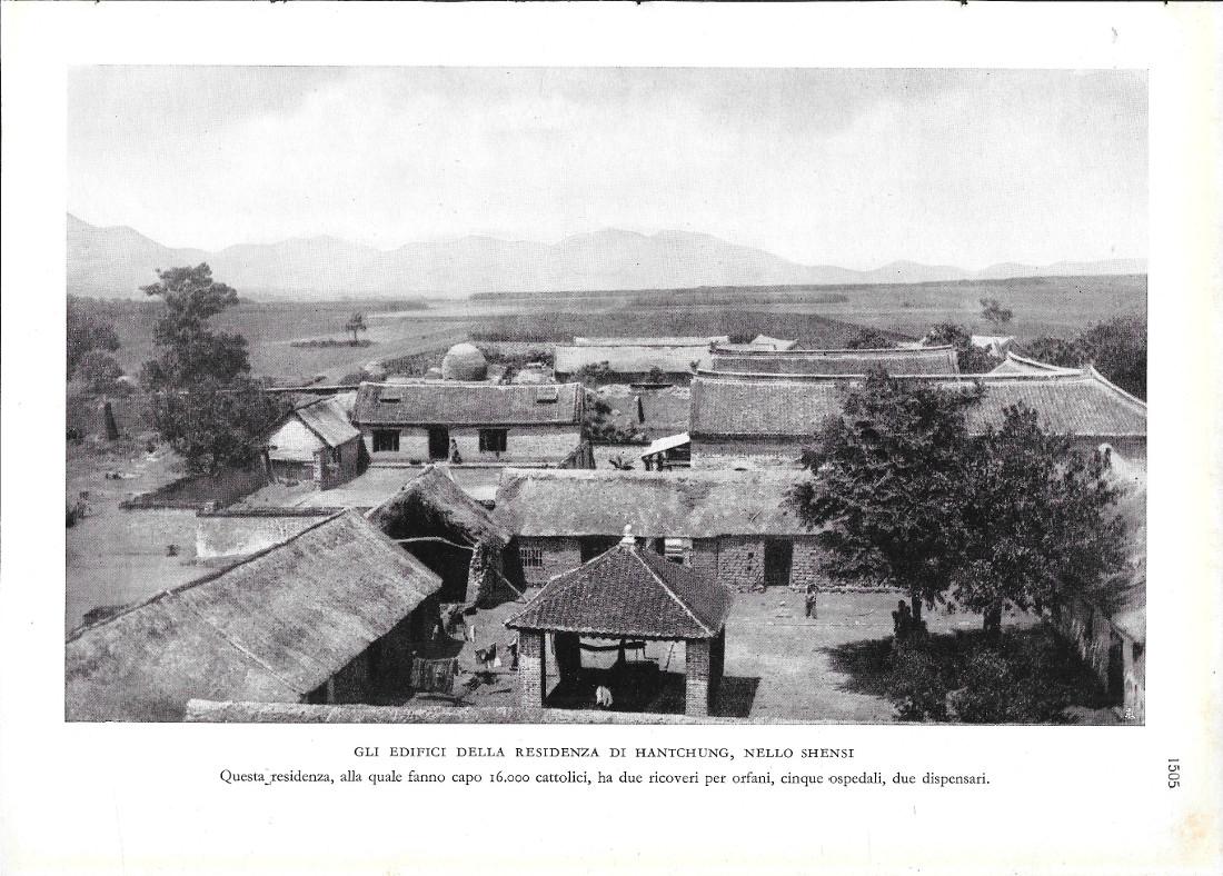 Gli edifici della residenza di Hantchung nello Shensi (Cina). Stampa …