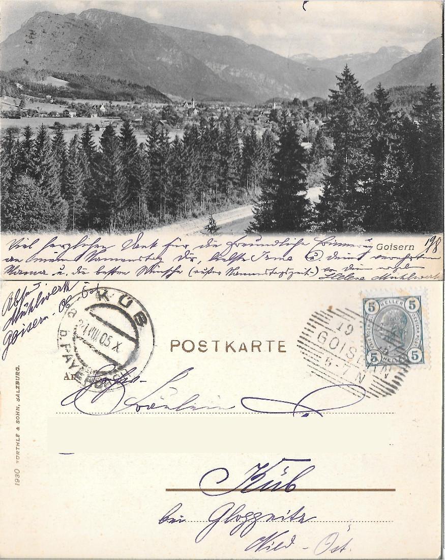Goisern . Viaggiata 1905
