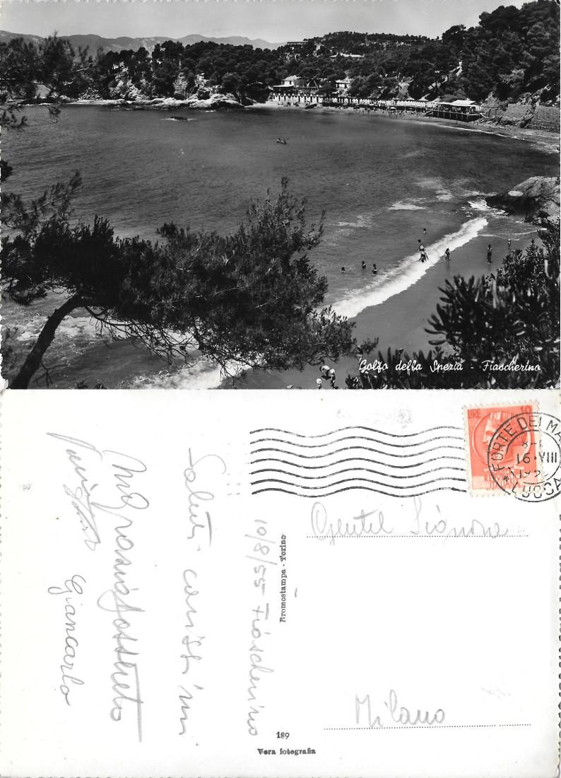 Golfo di Spezia. Fiascherino. Viaggiata 1955