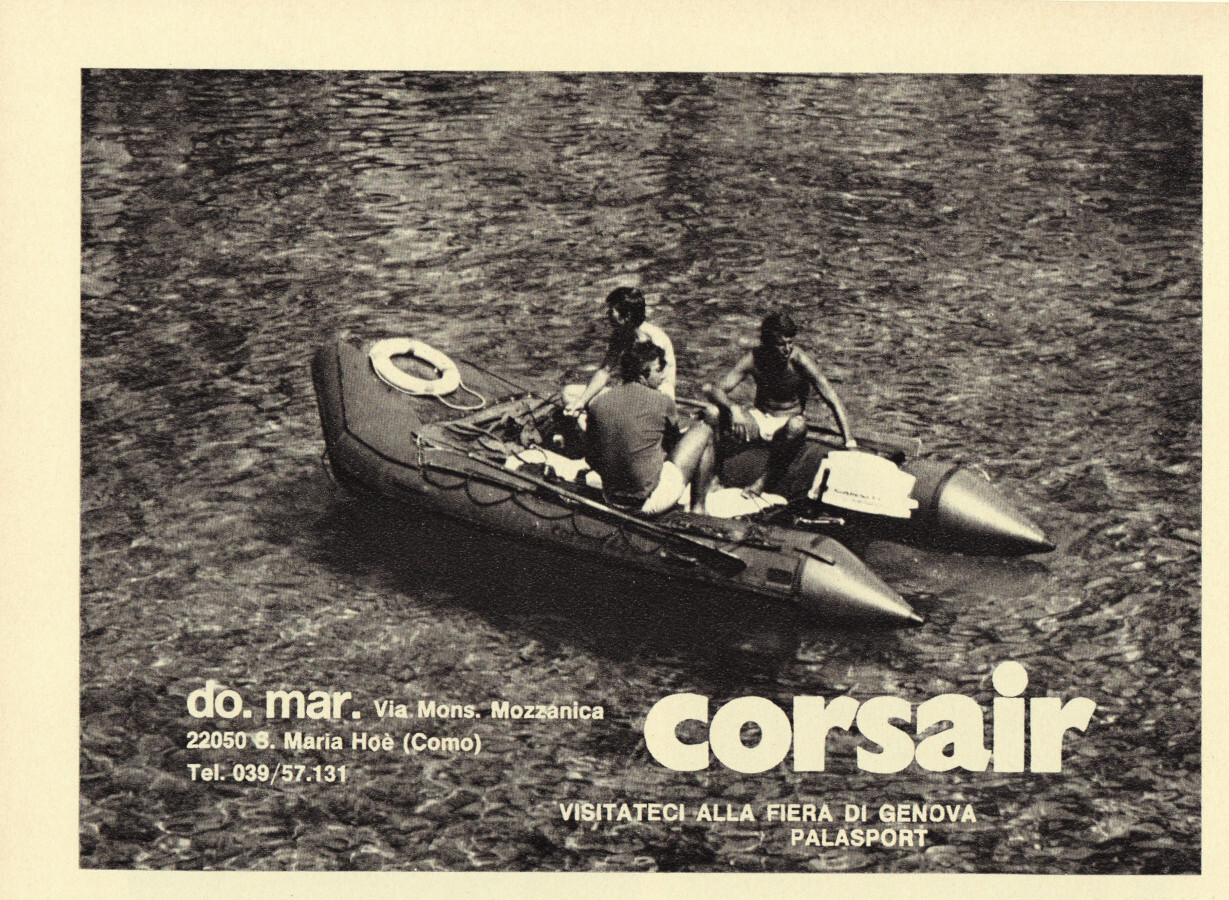 Gommoni Corsair. do.mar.. Advertising 1974