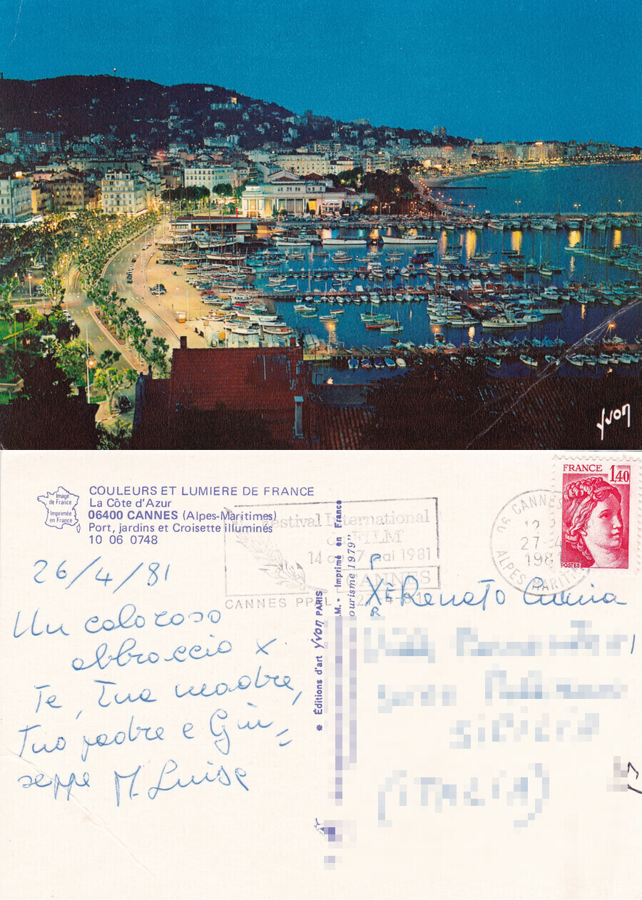 Grand Cannes, la Cote d'Azur - Viaggiata 1981