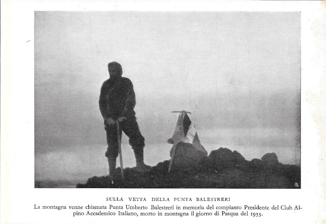 Groenlandia: Sulla vetta della Punta Balestreri/La Punta Gilberti. Stampa 1934