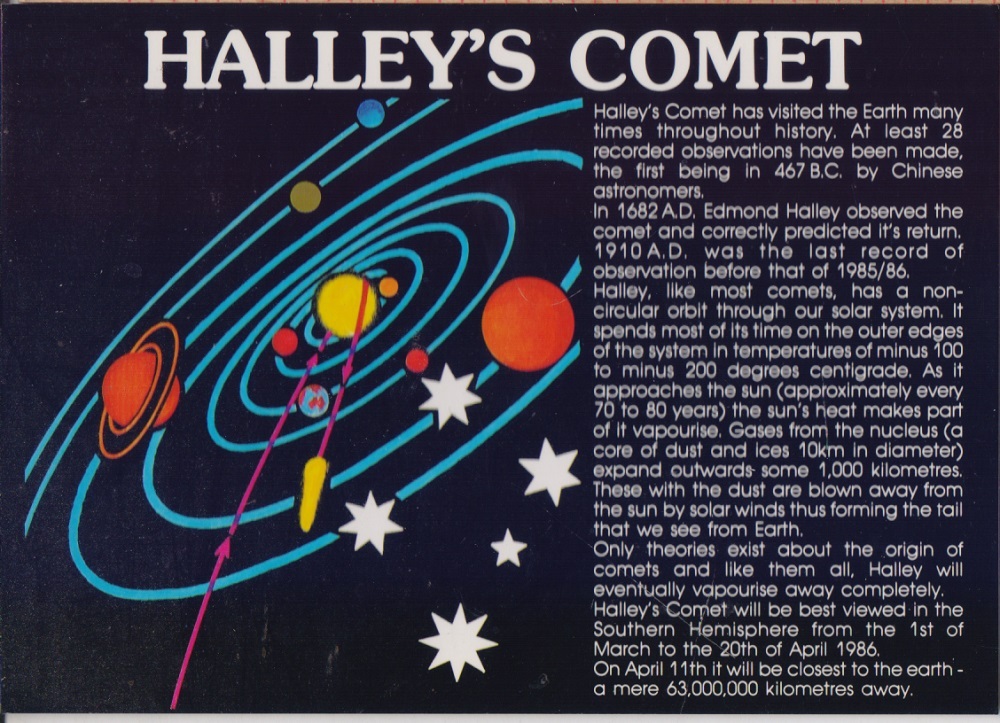 Halley's comet. Non viaggiata