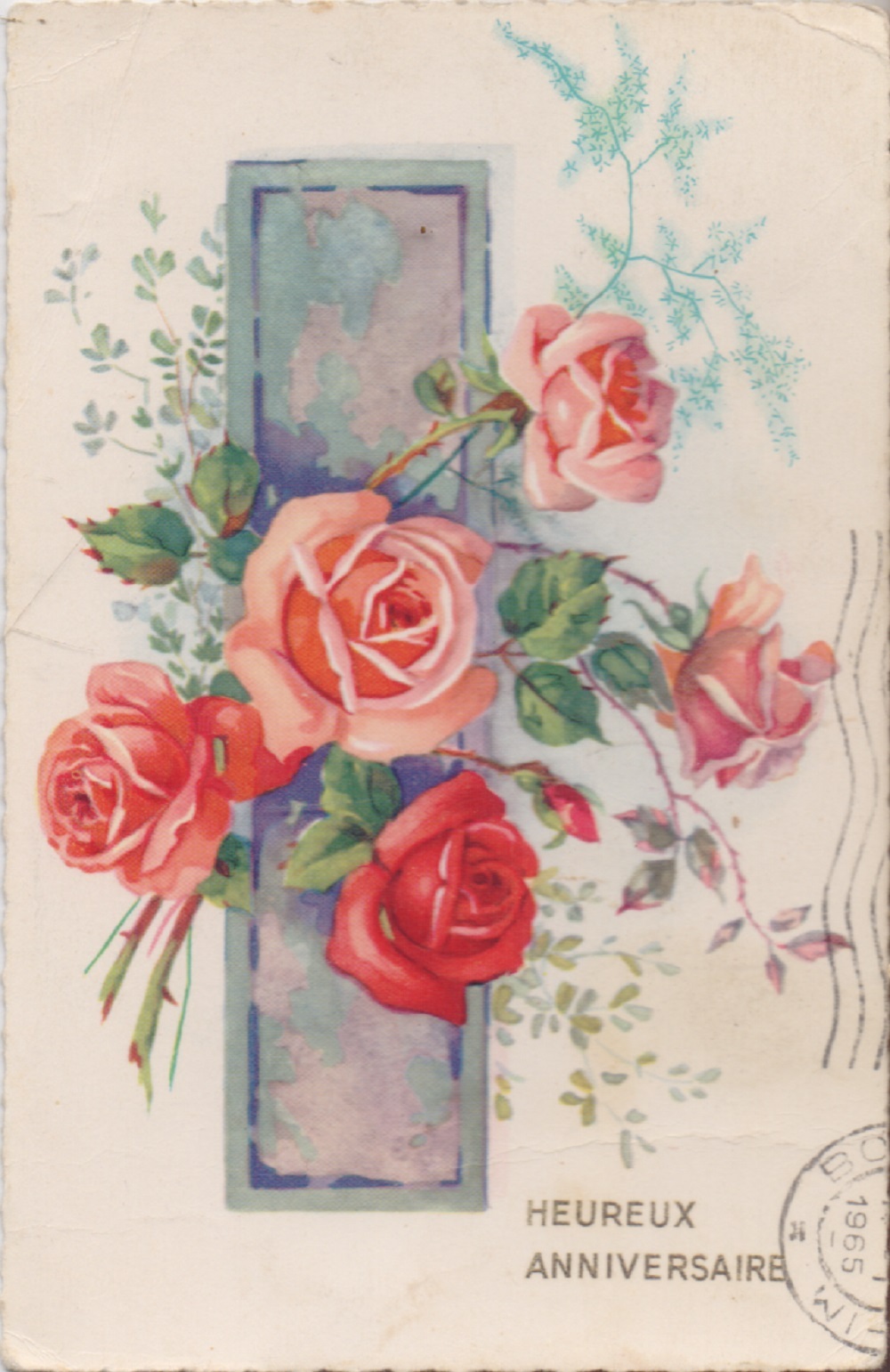 Heureux Anniversaire. Viaggiata 1965