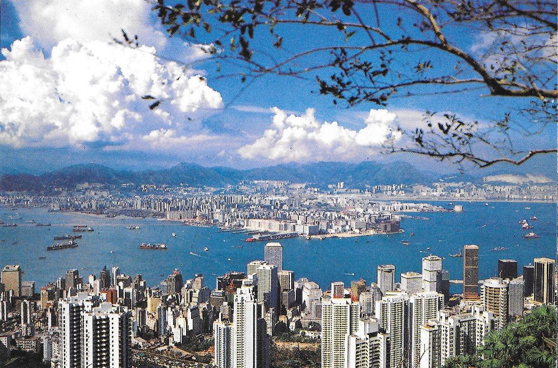 Hong Kong e Kowloon from the Peak. Non viaggiata