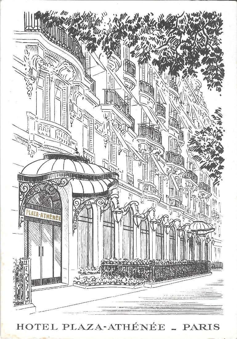 Hotel Plaza-Athénée. Paris. Non viaggiata