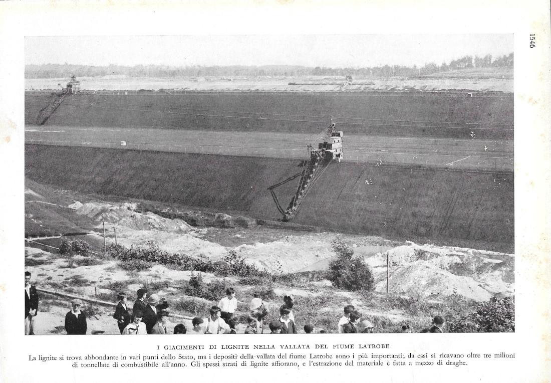 I giacimenti di lignite nella vallata del Fiume Latrobe. Stampa …
