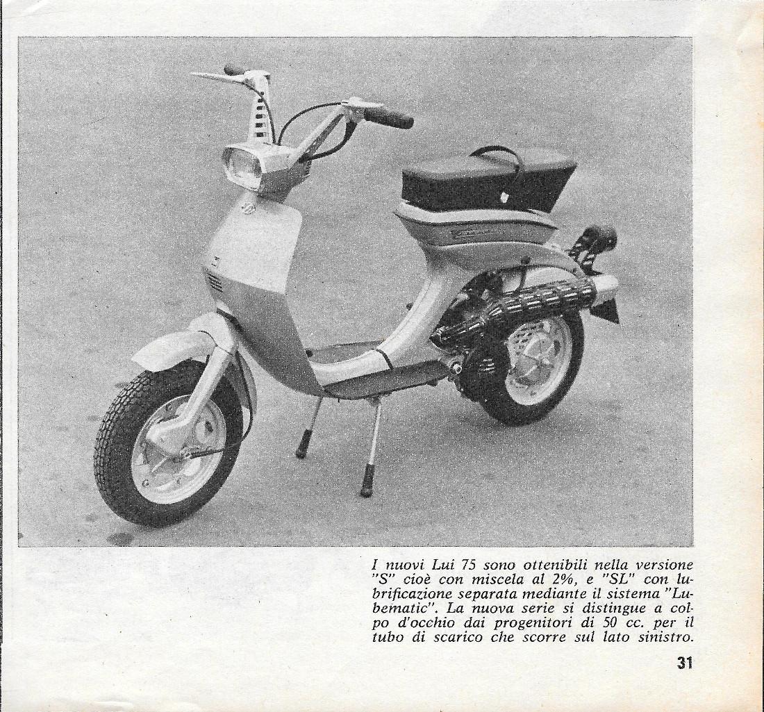 I nuovi Lui 75. Advertising 1969