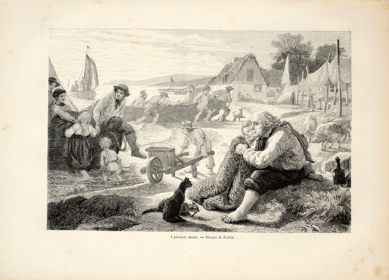 I pescatori danesi. Stampa 1863