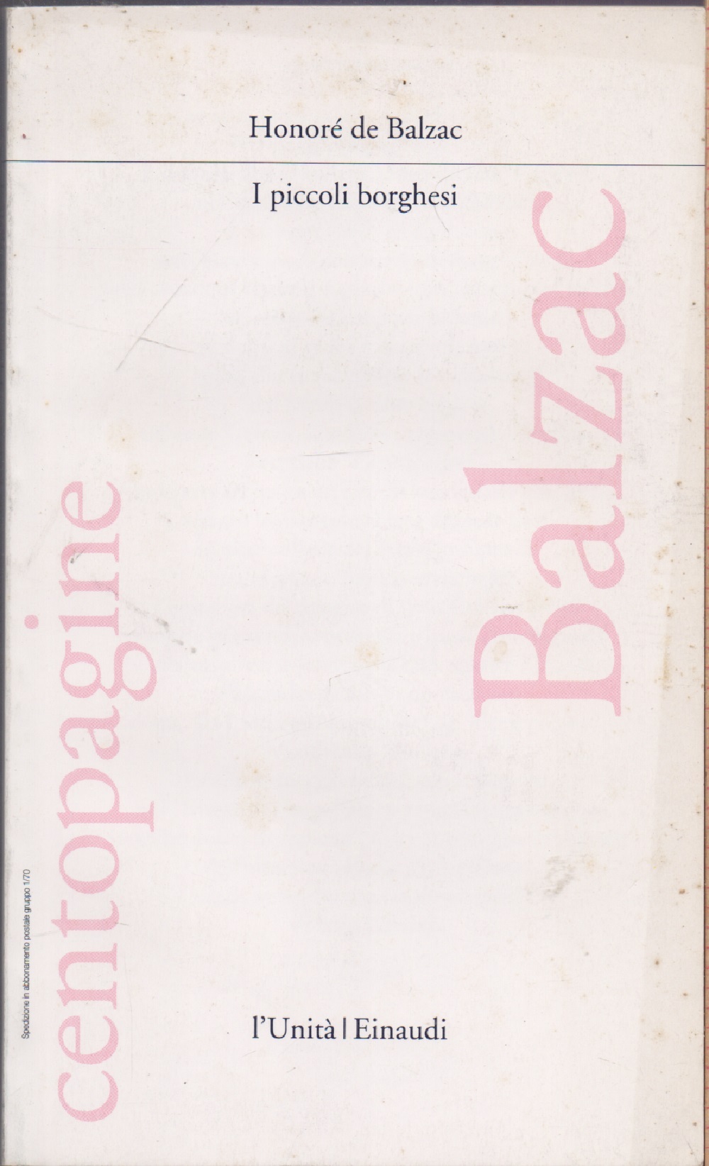 I piccoli borghesi - Honorè de Balzac