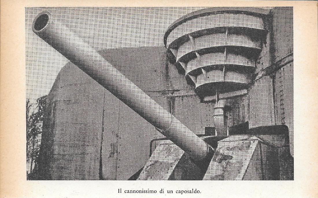 Il cannonissimo di un caposaldo del Vallo Atlantico. Stampa 1934