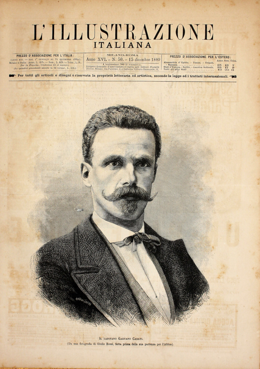 Il capitano Gaetano Casati. Stampa 1889