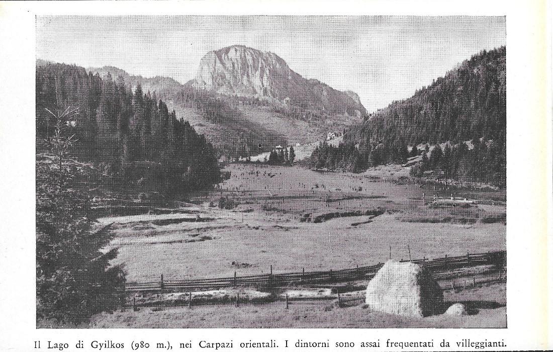 Il Lago di Gyilkos nei Carpazi orientali. Stampa 1934