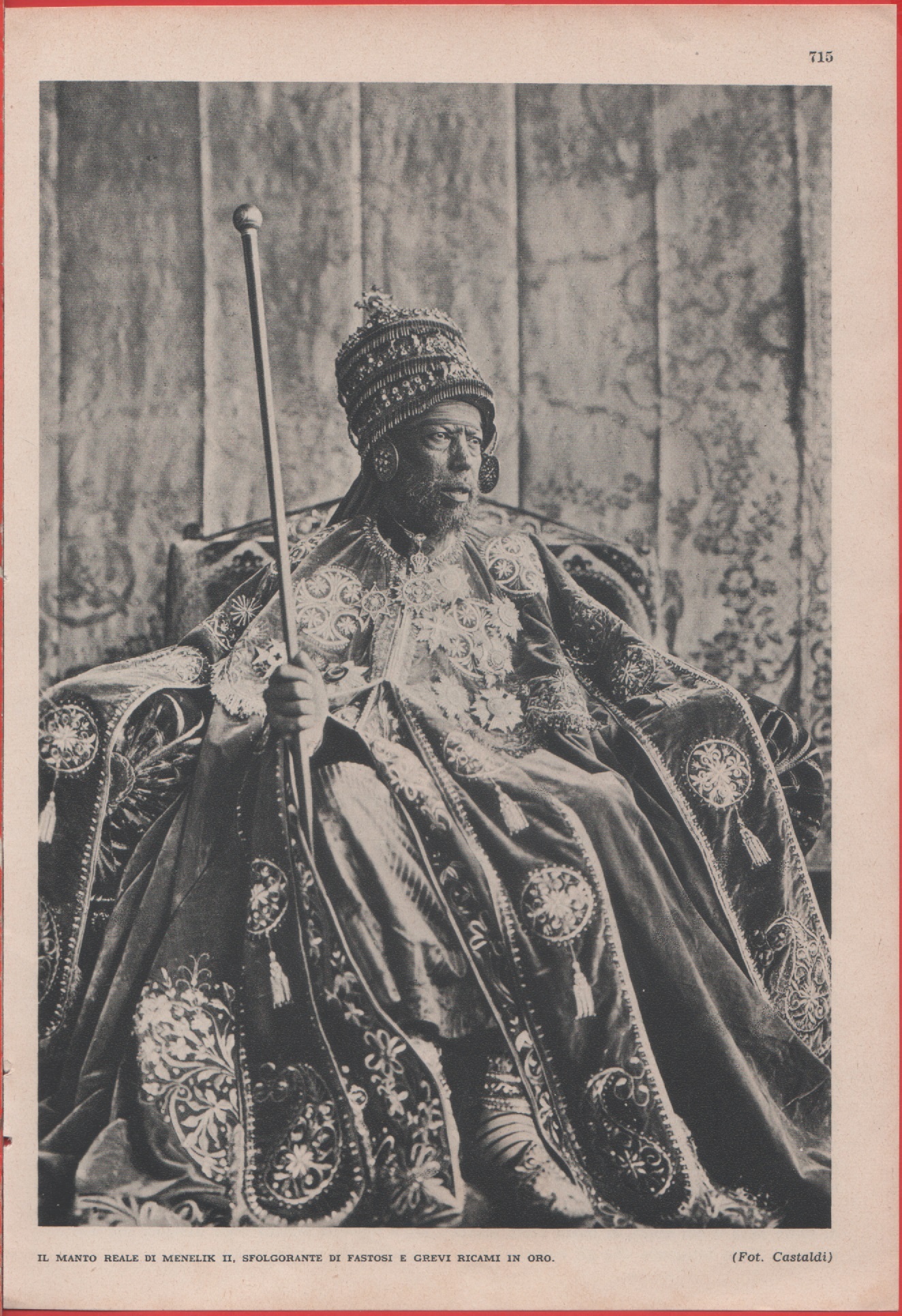 Il manto reale di Menelik II. Immagine 1937