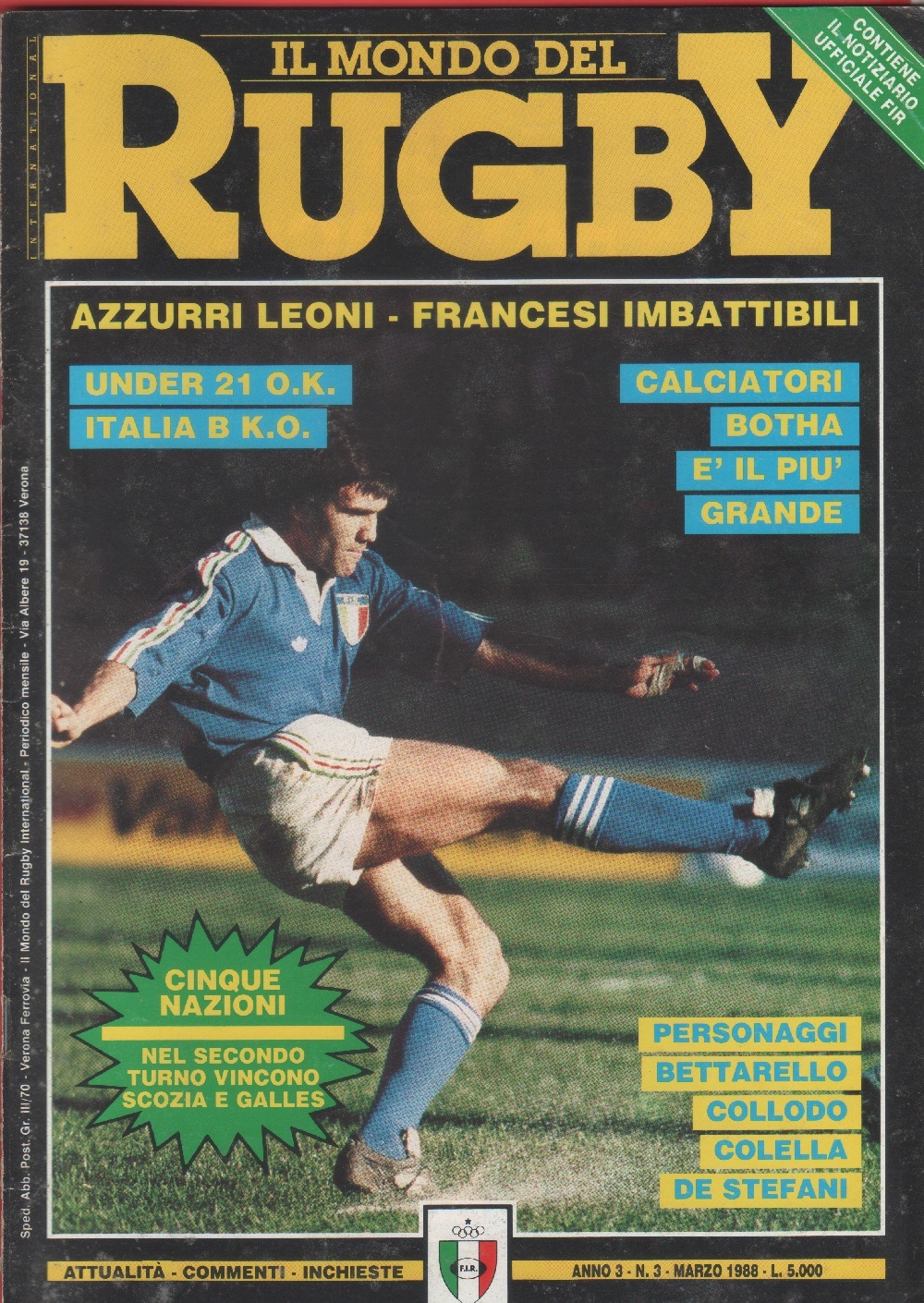 Il mondo del rugby. 1988 n. 3