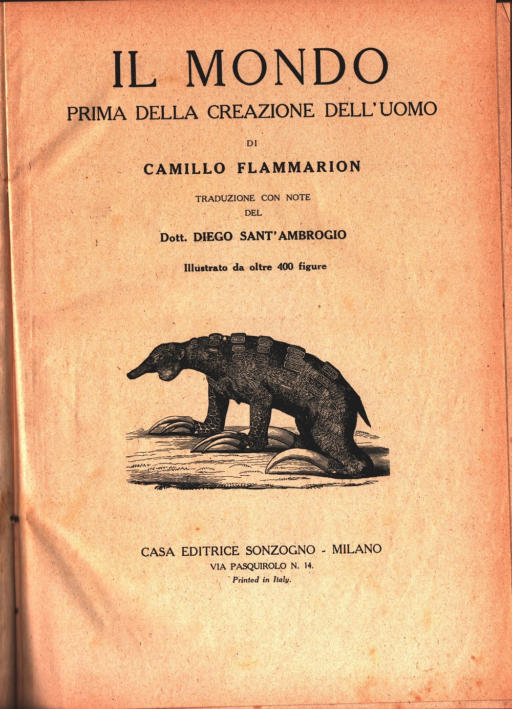 Il mondo prima della creazione dell'uomo - Camillo Flammarion