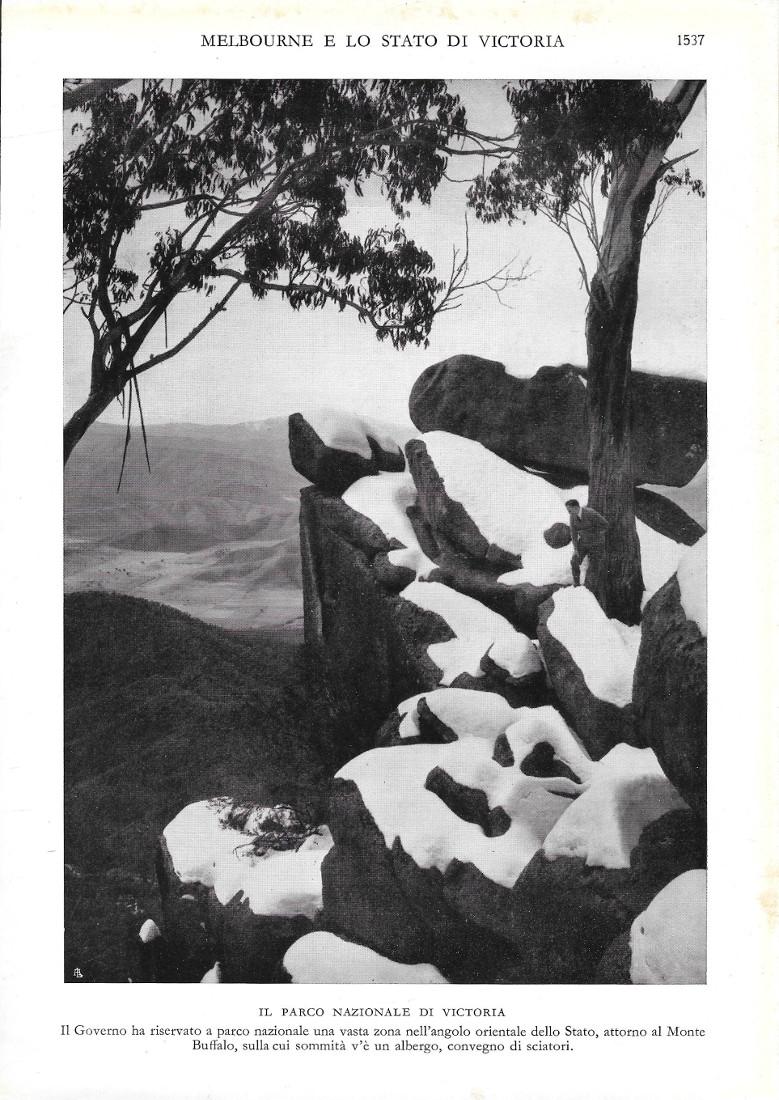 Il Parco Nazionale di Victoria (Australia). Stampa 1934