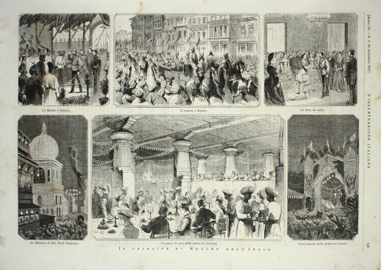 Il principe di Galles nell'India. Stampa 1876