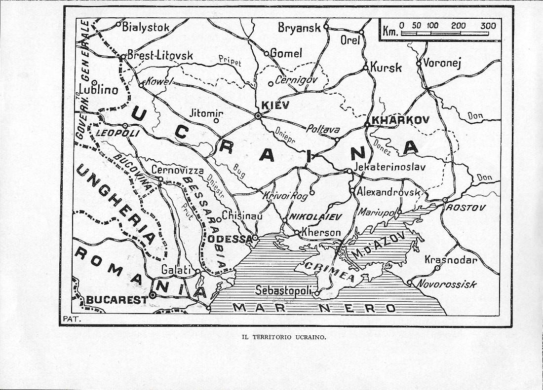 Il territorio ucraino. Stampa 1941