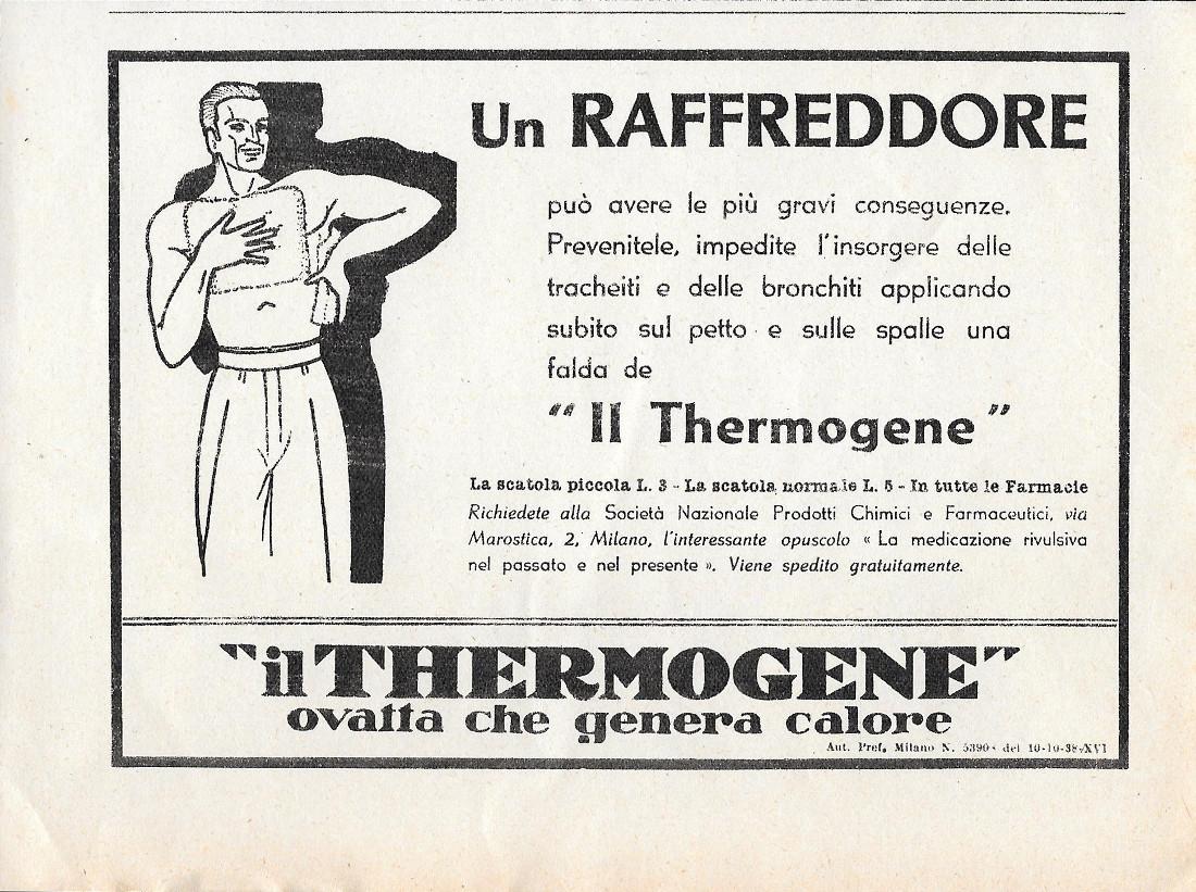 Il Thermogene ovatta che genera calore. Advertising 1942