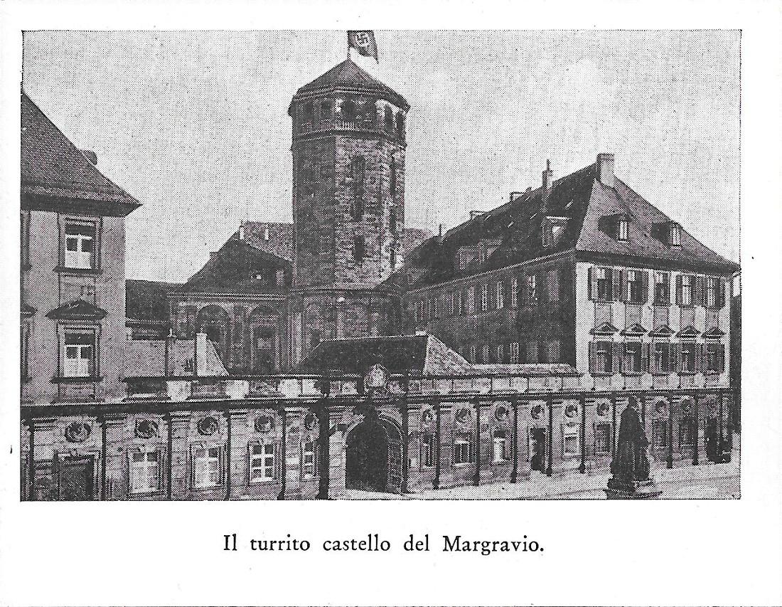 Il turrito castello del Margravio (Bayreuth). Stampa 1934