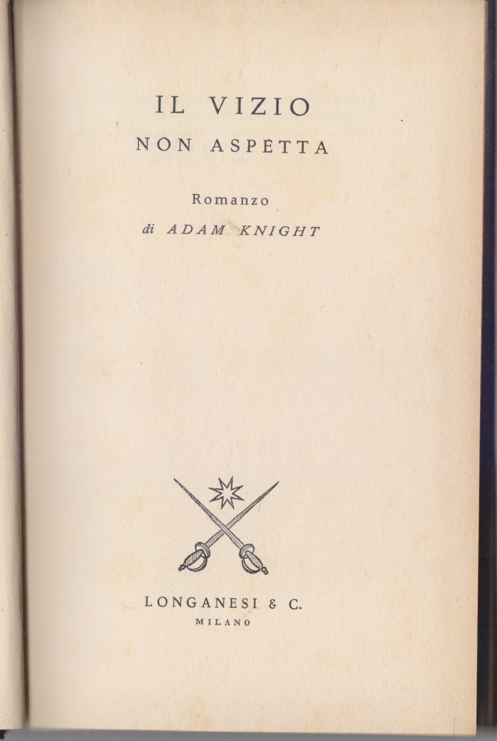 Il vizio non aspetta - Adam Knight