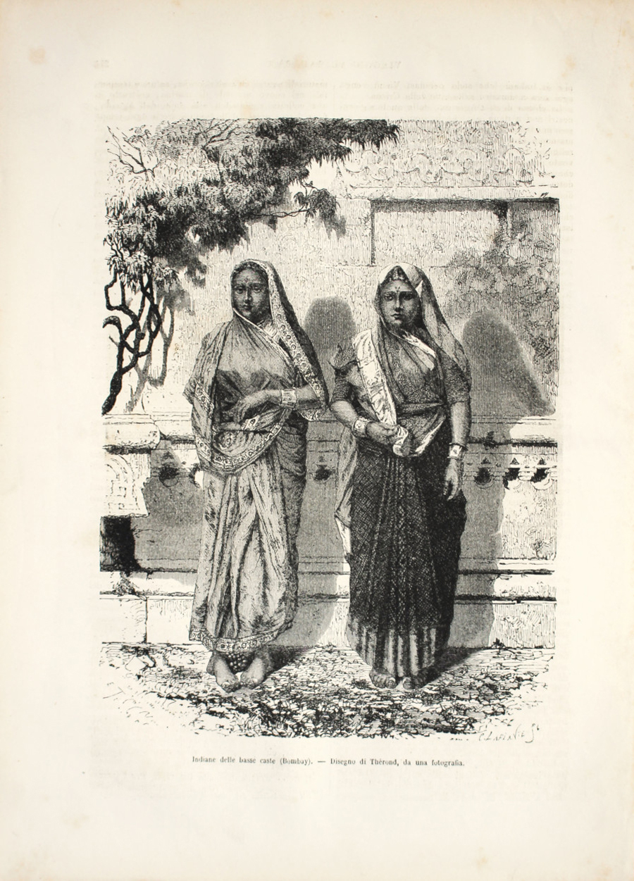Indiane della basse caste (Bombay). Stampa 1863