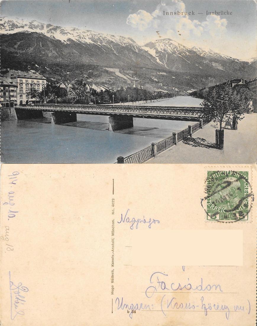 Innsbruck. Viaggiata 1914