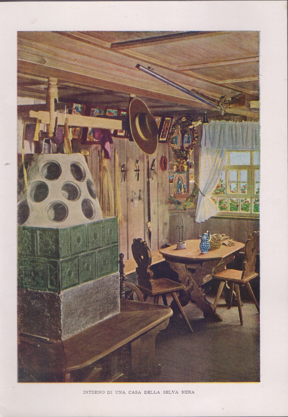 Interno di una casa della Selva Nera. Immagine 1940