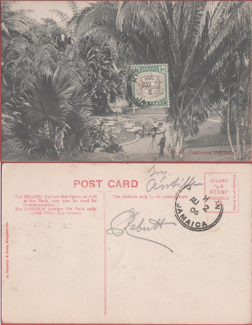 Jamaica Castleton Gardens. Viaggiata 1906. Animata