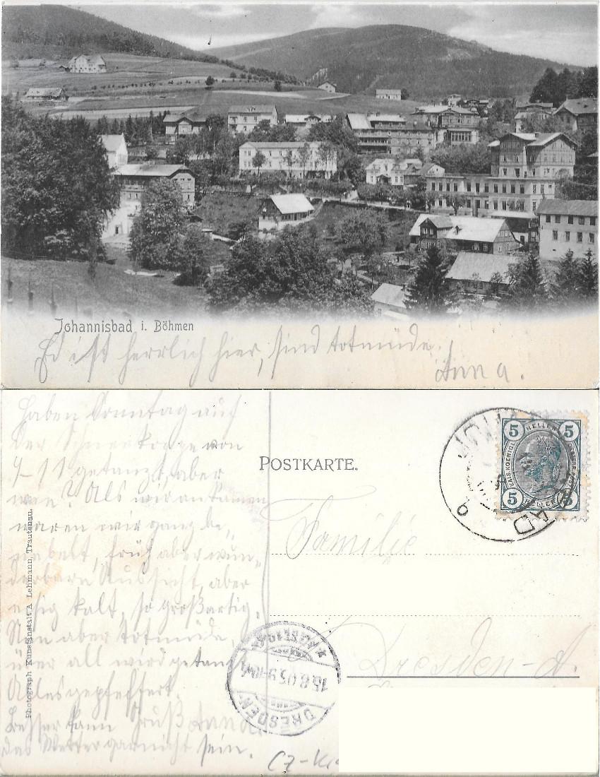Johannisbad i. Bohmen. Viaggiata 1905