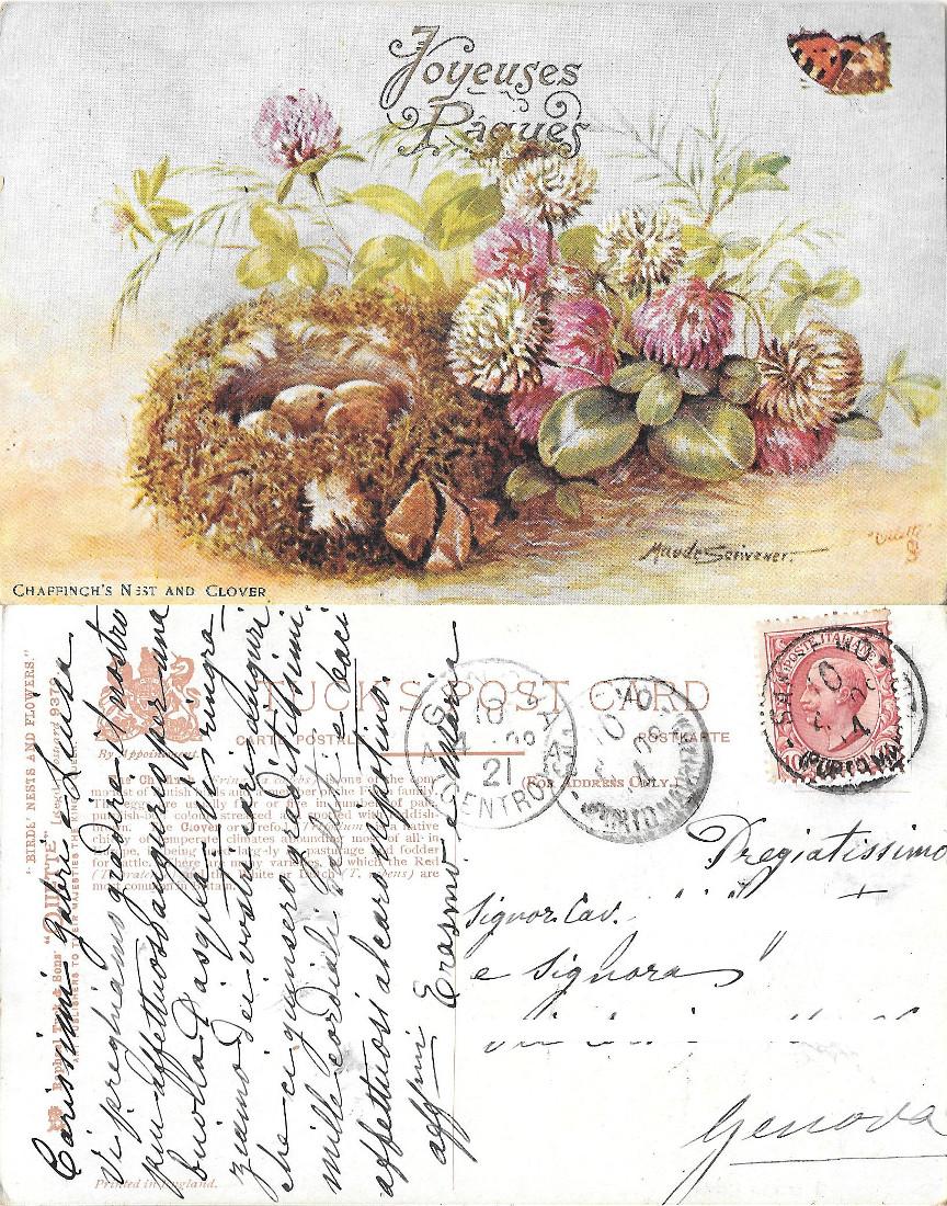 Joyeuses Paques. Viaggiata 1921