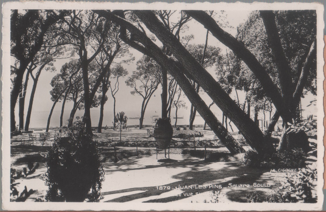 Juan Les Pins. Square Gould. Viaggiata 1954