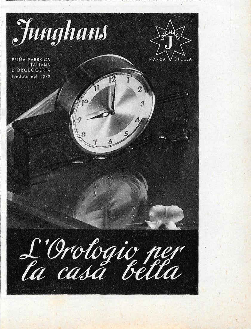 Junghans. L'orologio per la casa bella. Advertising 1940