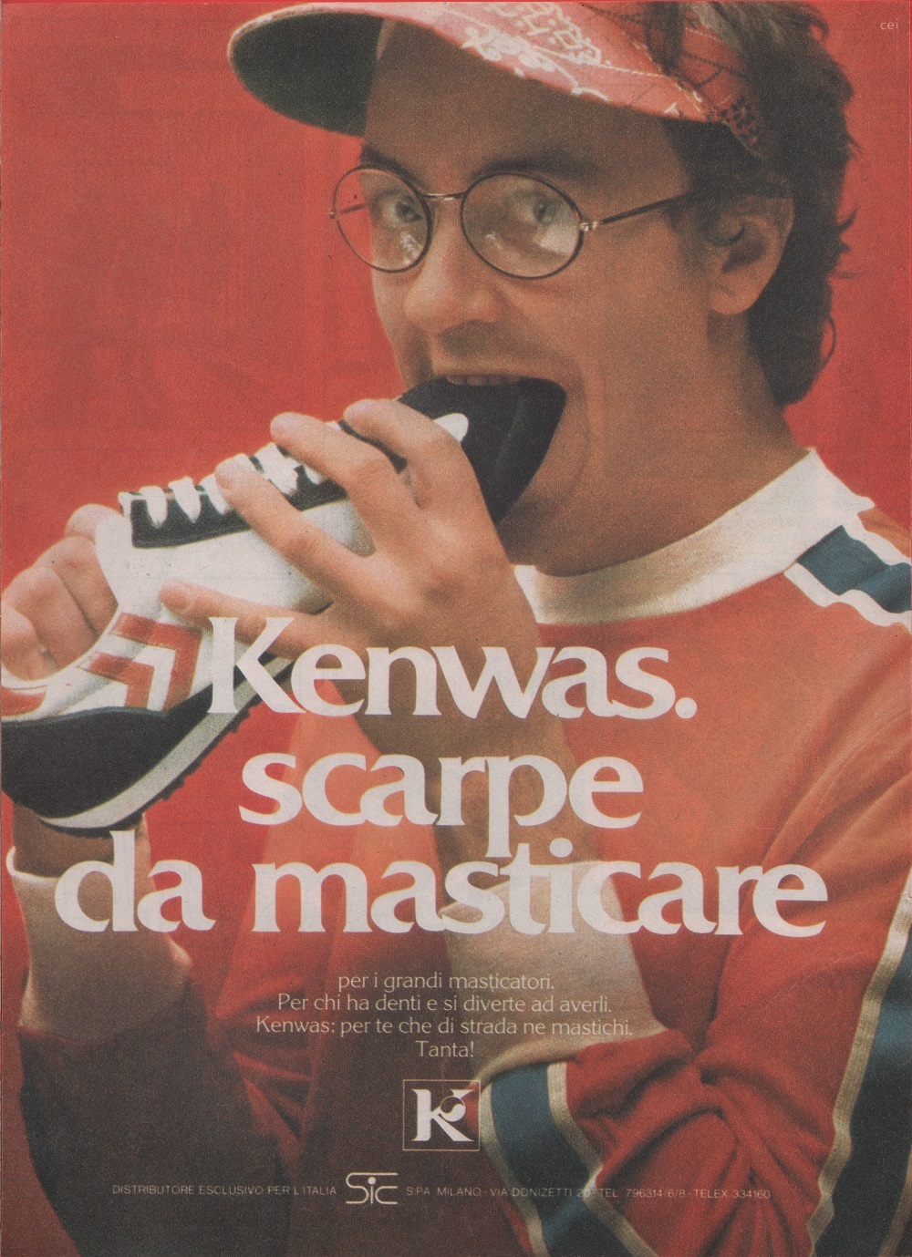 Kenwas scarpe da masticare. Advertising 1980