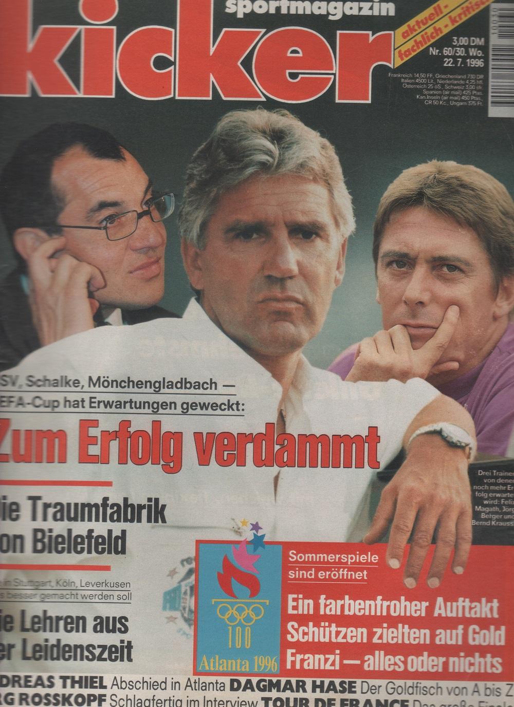 kicker sportmagazine. n. 60/30. 22/7/1996