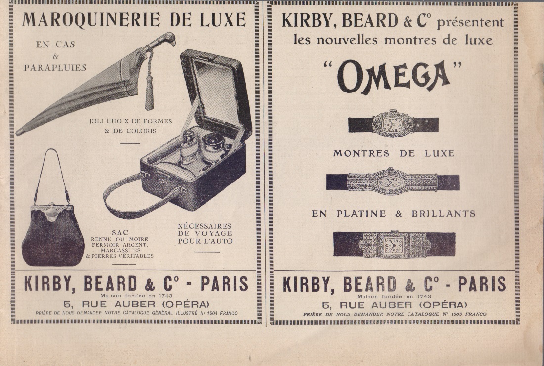 Kirby, Beard &amp; C. Paris.. Advertising 1926