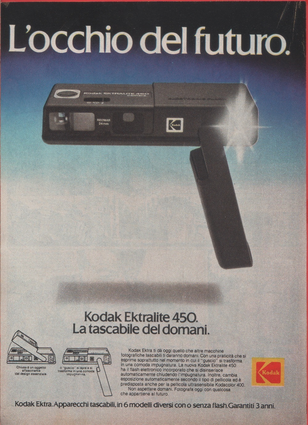 Kodak Ektralite 450. Advertising 1981