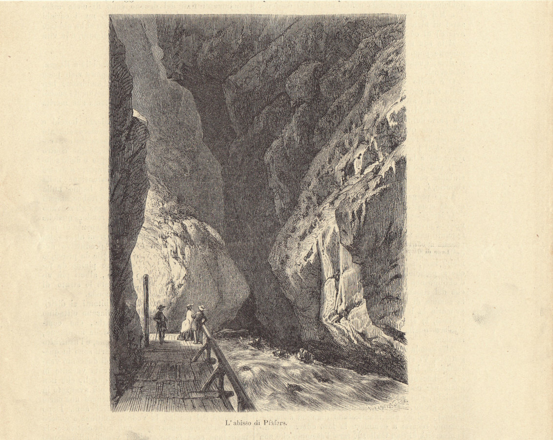 L'abisso di Pfafers. Illustrazione 1864
