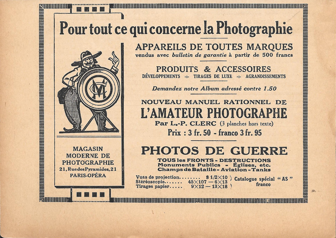 L'amateur photographe, Paris - Advertising 1920