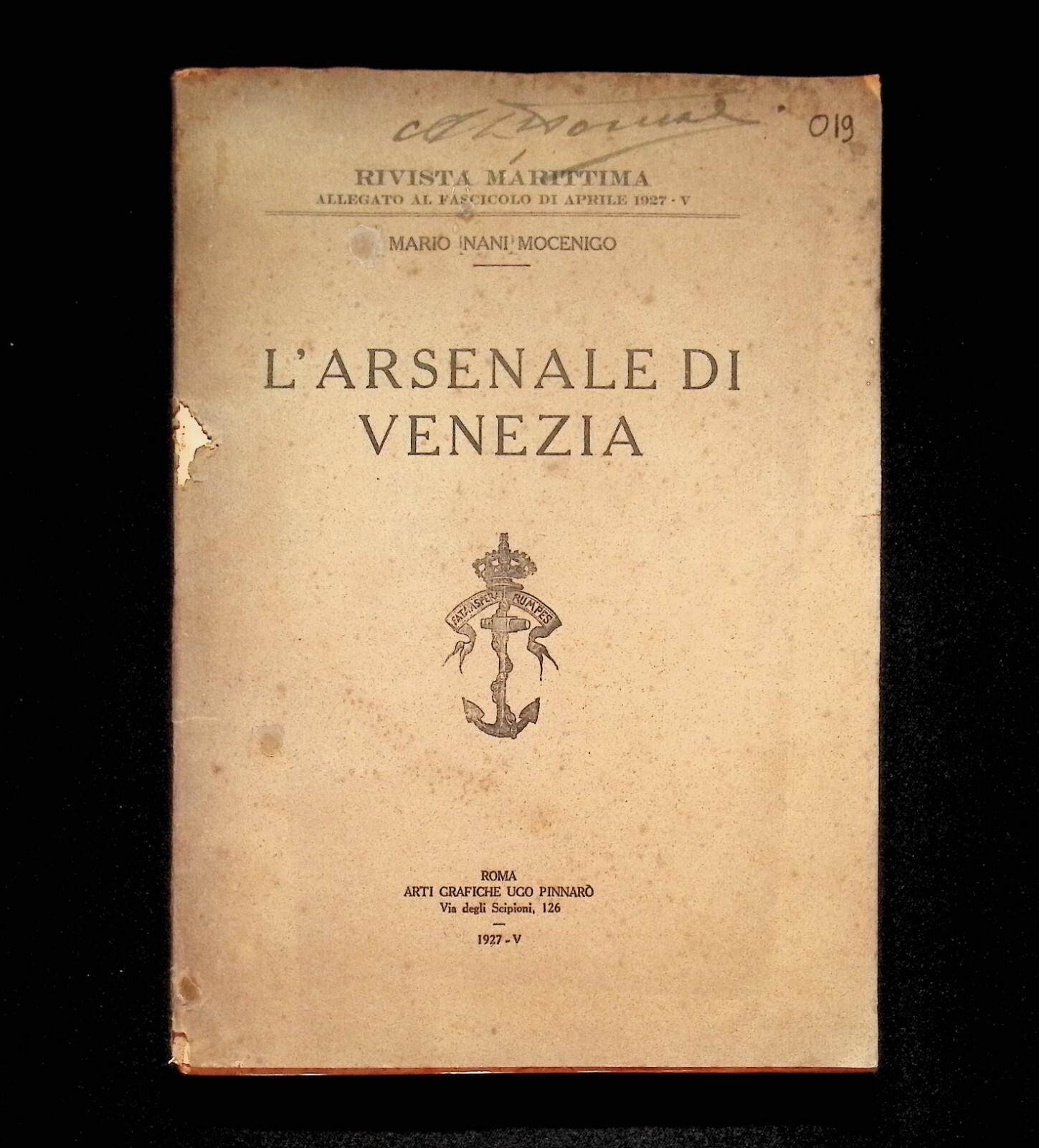L'Arsenale di Venezia - Rivista Marittima 1927 Pinnarò Cartine