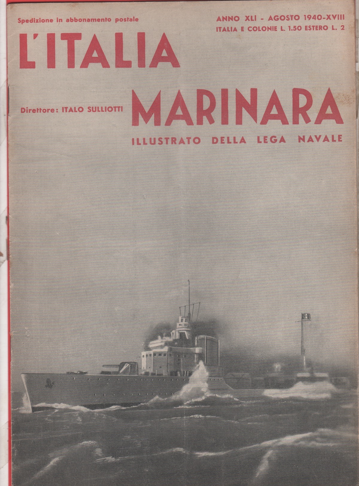 L'Italia marinara, agosto 1940