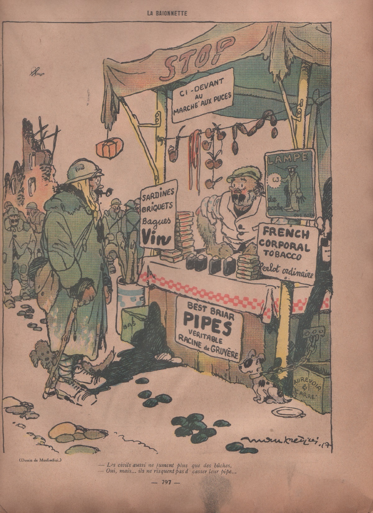 La Baïonnette. Hebdomadaire satirique. n. 128 - 13 decembre 1917