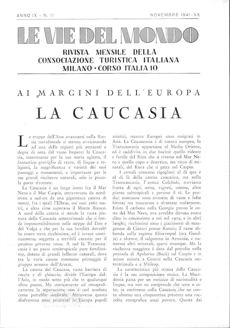 La Caucasia - estratto 1941