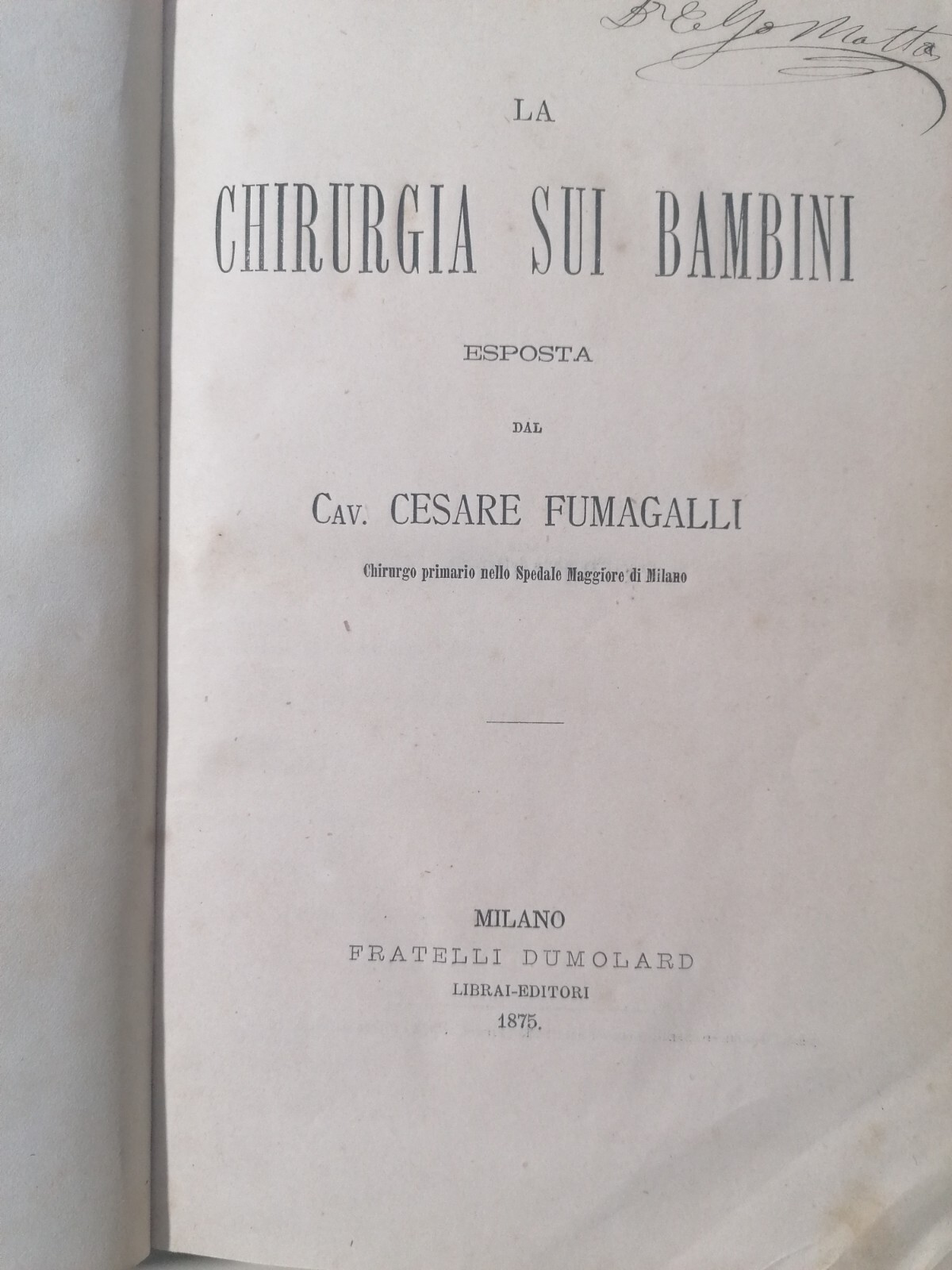 La Chirurgia sui Bambini