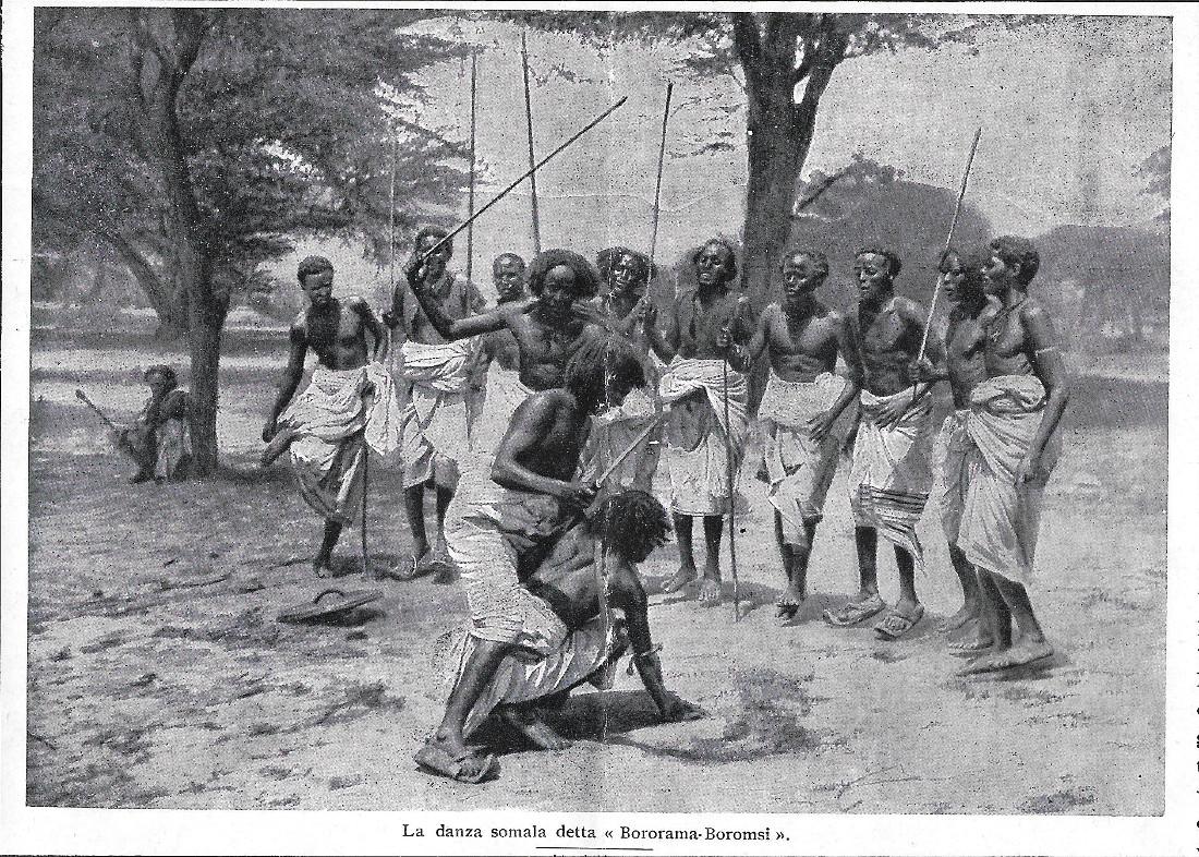 La danza somala della "Bororama-Boromsi". Stampa 1912