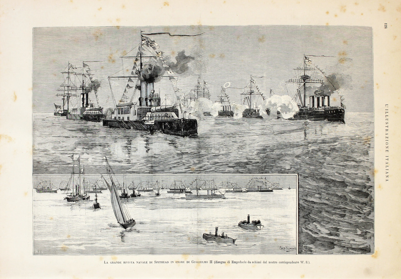 La grande rivista navale di Spithead in onore di Gugliemo …