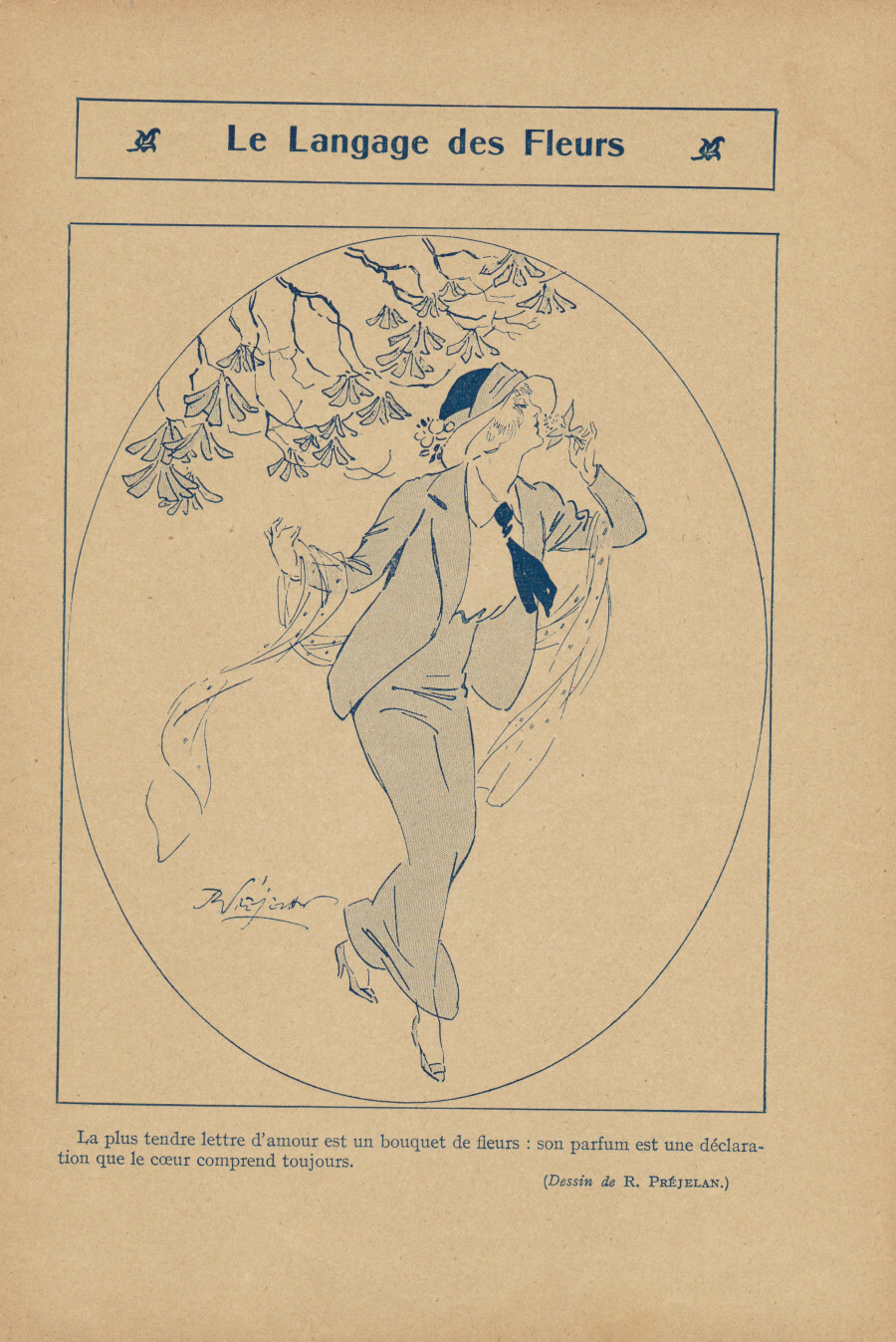 La langage des fleurs. (ill. Prejelan). Stampa 1913